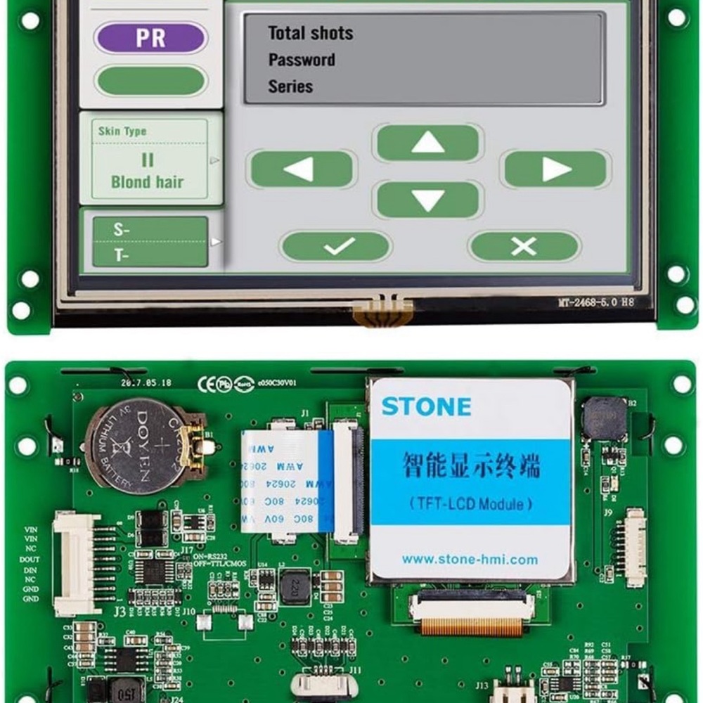 Intelligent 5 Inch TFT LCD Module HMI Display Pannel Touch Screen with Program